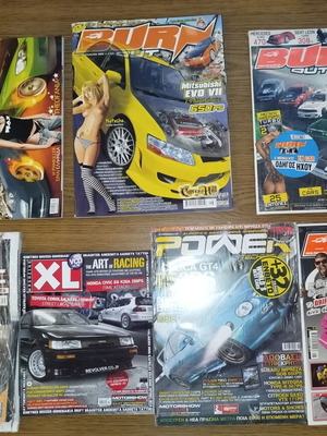 Περιοδικά αυτοκινήτου Burnout, Power, XL, κυρίως σφραγισμένα, σετ
