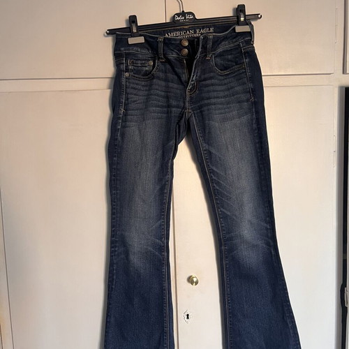 Τζιν American Eagle μεταχειρισμένο, καμπάνα, μέγεθος small, μπλε