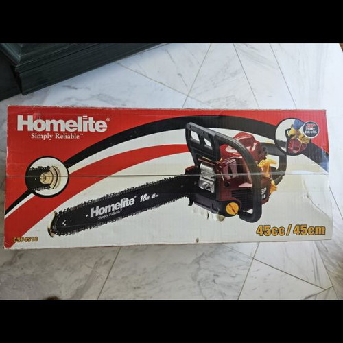 Homelite CSP4518 45cc petrol chainsaw, 45cm bar, Zip Start