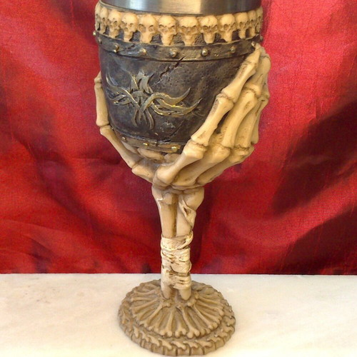 Bakelite Wood Metal Goblet like new, 19cm height