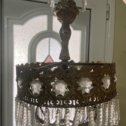 Bronze ceiling light used, vintage 60s-70s style