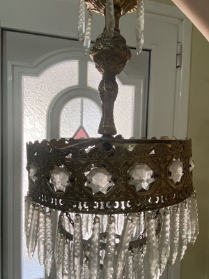 Bronze ceiling light used, vintage 60s-70s style