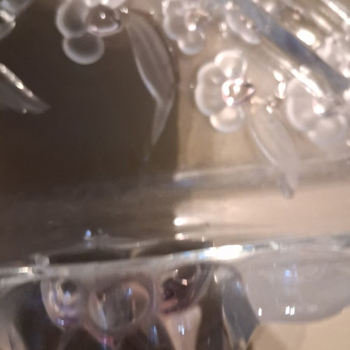 Crystal ordervier with floral design like new, vintage