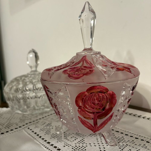Crystal candy dishes like new, set of 2 pieces