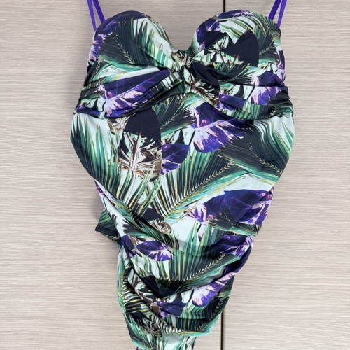 One-piece swimsuit XL like new, colorful with adjustable straps