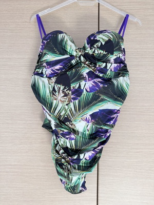 One-piece swimsuit XL like new, colorful with adjustable straps
