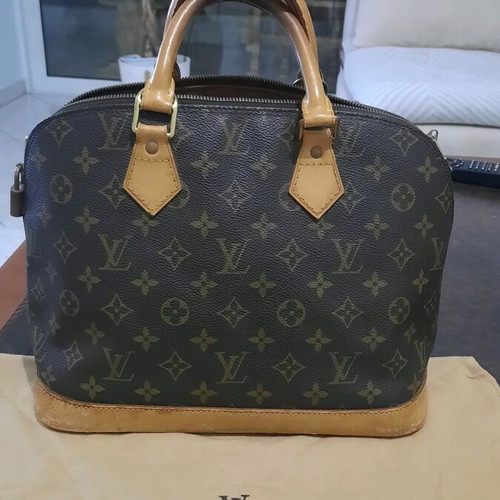 Louis Vuitton Alma bag used brown vintage handbag