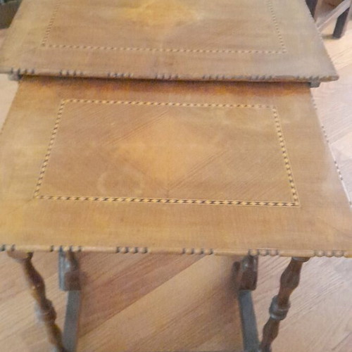 Set of three nesting tables used, various sizes