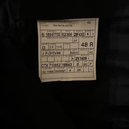 Versace men's suit like new, black, regular fit, size 48