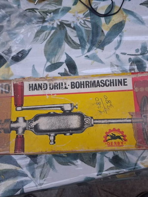 Hand Drill Bohrmaschine derby vintage, used with original box