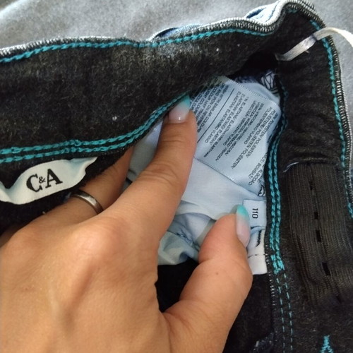 C&A denim pants with lining for 5-year-old boy, blue, size 110 cm