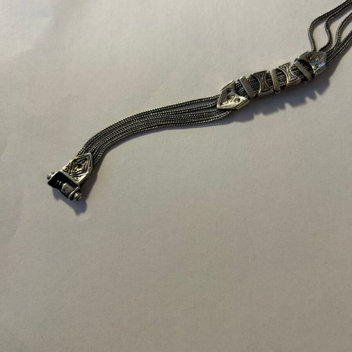 Silver and gold bracelet like new 925 and 22k