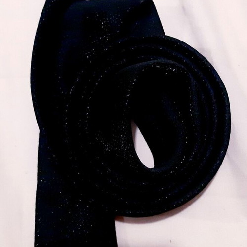 Woo & Woo thin black tie with silver, new