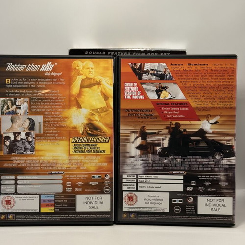 The Transporter DVD used, action adventure, English