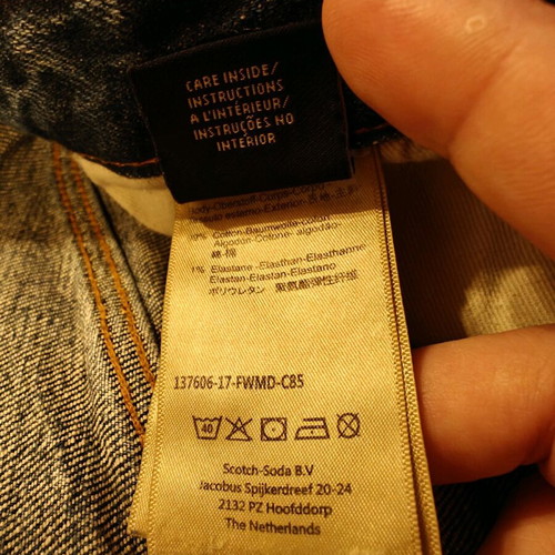 Scotch and Soda slim fit jeans blue like new with fades and rips