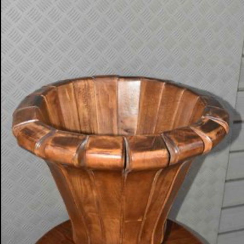 Wooden flowerpot old used, dimensions 50.5x50 cm