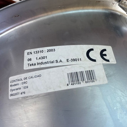 Teka round stainless steel inset sink used