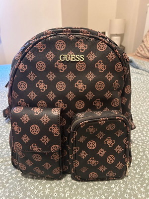 Guess authentic medium brown backpack bag used