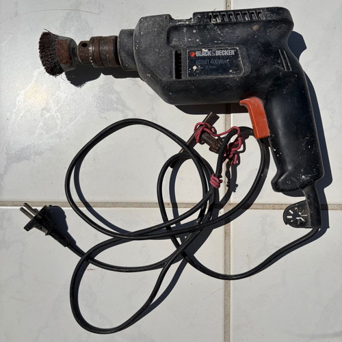 Black & Decker electric drill used with wheels