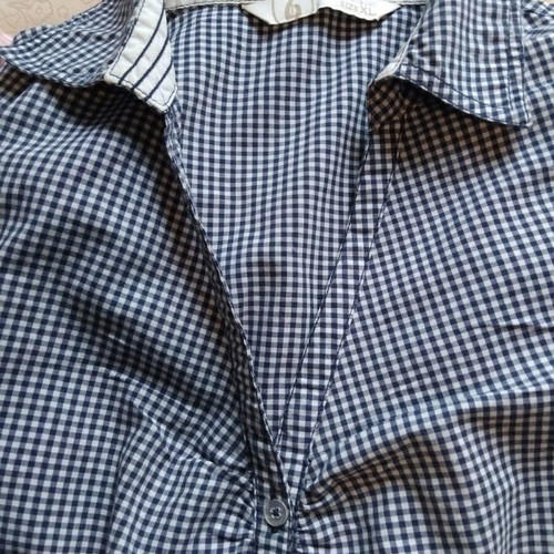 Women's shirts like new, set of 2 in pink stripes and blue check