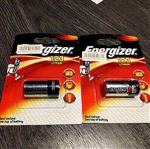 2 Μπαταρίες λιθίου Energizer 123 (πακέτο)