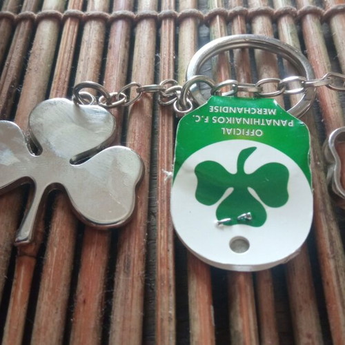 Panathinaikos Keychains used, set of 2, official merchandise