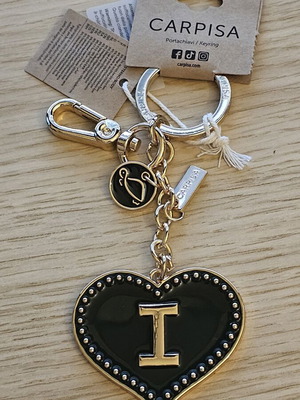 Carpisa keychain heart with initial I new with tags