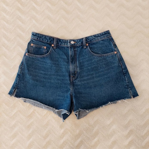 Weekday high-waisted women's denim shorts, blue, XL-XXL