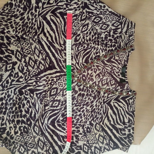 Accessorize Kaftan Tunic Dress zebra print embellished, like new