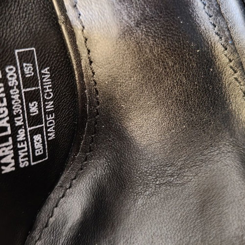 Karl Lagerfeld satin black pumps like new, size 38