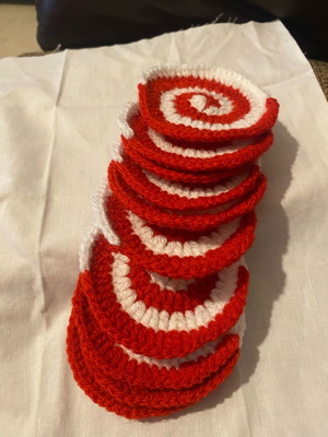 Crocheted lollipop coasters new