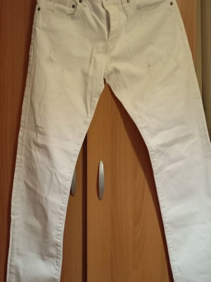 Calvin Klein Jeans white, like new men's pants S M 4XL