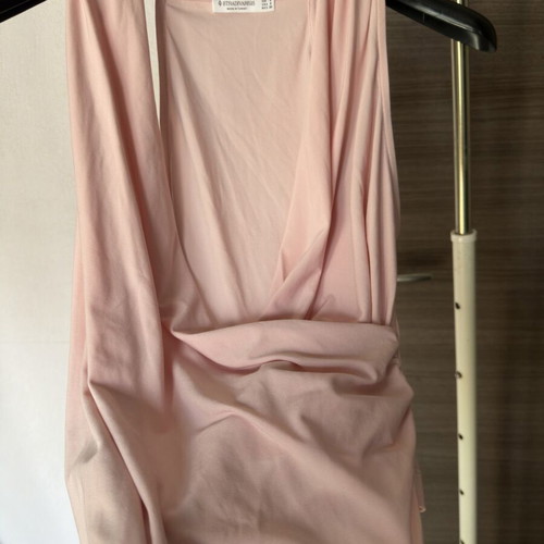 Stradivarius pink asymmetric top like new, size S