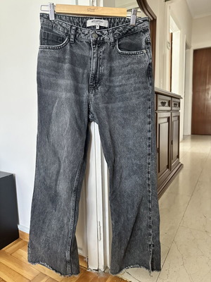 Attrattivo jeans straight fit gray black, like new, size S