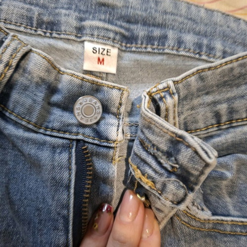 Skinny fit elastic acid wash jeans new, size M 38 10