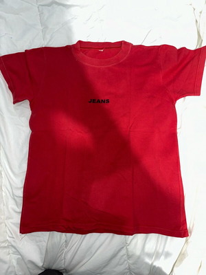 Vintage short-sleeve shirt used, size S, black and red
