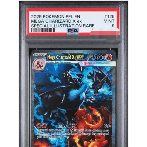 Mega Charizard X ex #125/094 Phantasmal Flames PSA 9 Mint Pokemon card