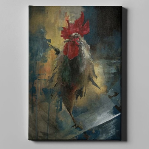 Rooster acrylic painting new, handmade artwork