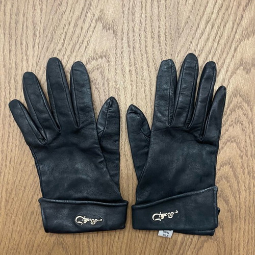 Bally leather gloves like new, black, with 100% silk lining