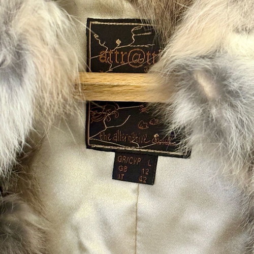 Attrattivo fur vest like new, 100% rabbit fur, gray beige