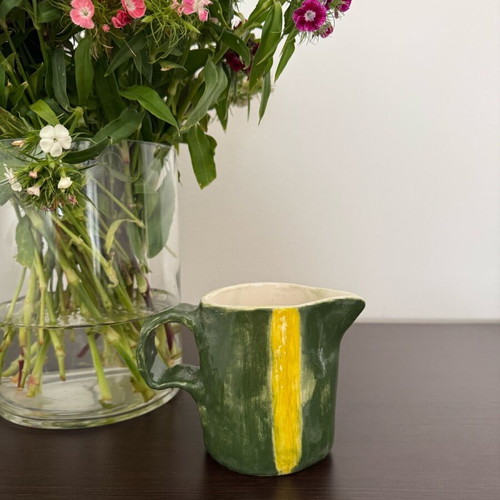 Handmade ceramic small pitcher new