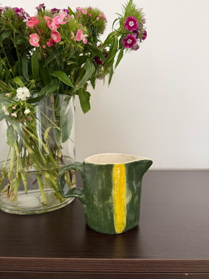 Handmade ceramic small pitcher new
