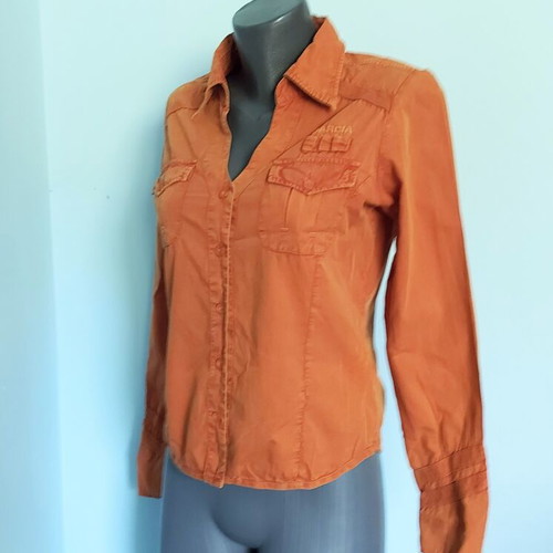 Garcia vintage πορτοκαλί πουκάμισο denim, M-L