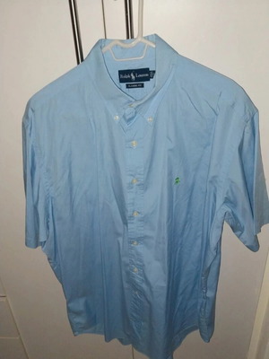 Ralph Lauren men's short sleeve shirt turquoise XL like new
