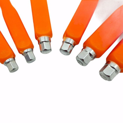 Set of 6 quality pass-through screwdrivers with ergonomic handle