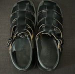 Camper Don leather sandals men's size 44 like new, black