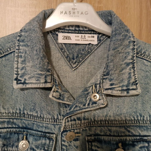 Zara kids denim jacket like new, size 98 cm, light blue