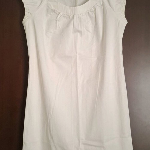 Sisley midi dress white like new, size S