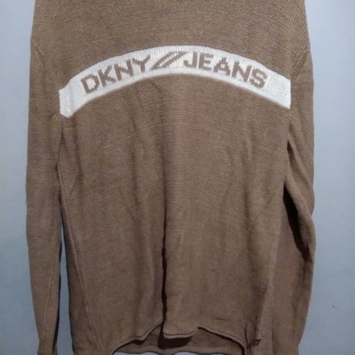 DKNY unisex pullover used, size Large, brown
