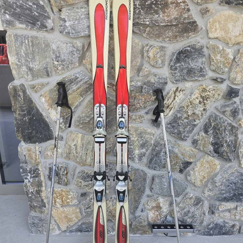 Rossignol Power Super Axium 1.60m skis with poles